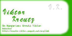 viktor kreutz business card